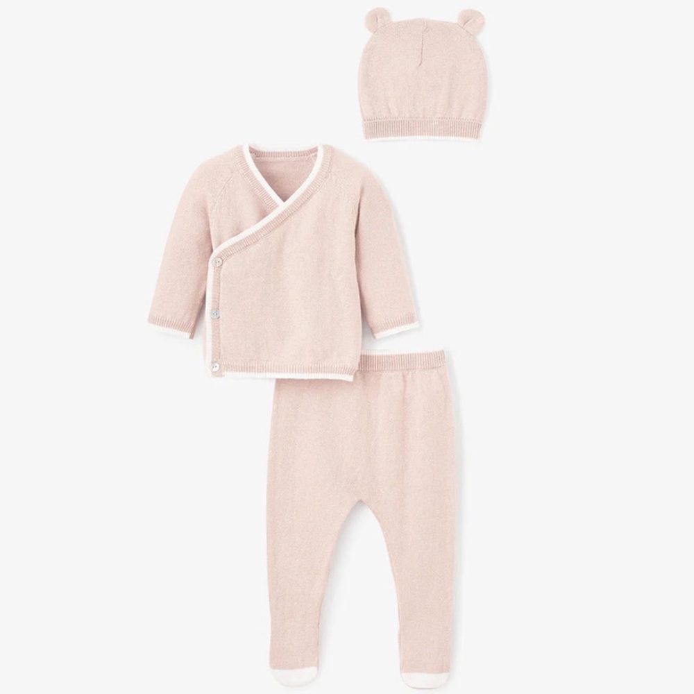 Elegant Baby Cashmere Layette Set Blush